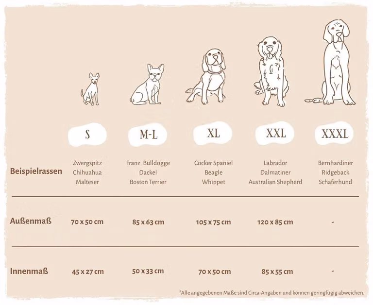 Lettino per cani Emma in velluto nei colori pastello L beige