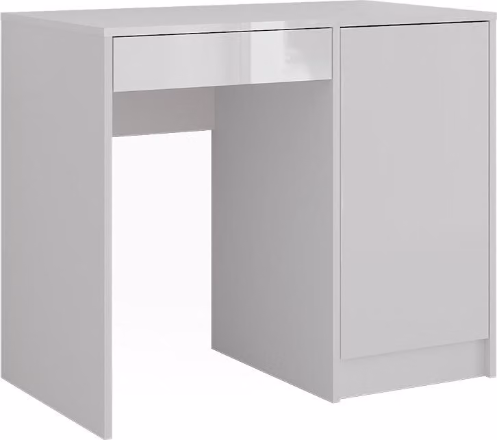Tavolo da toeletta Vicco Sherry Bianco/Bianco lucido 89.8 cm senza specchio, Model 57711