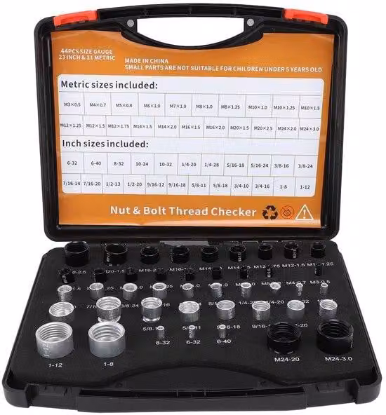 Misuratore di filo metrico 44 - 23 pollici - Montaggio individuale - Misuratore pratico a vite e dado