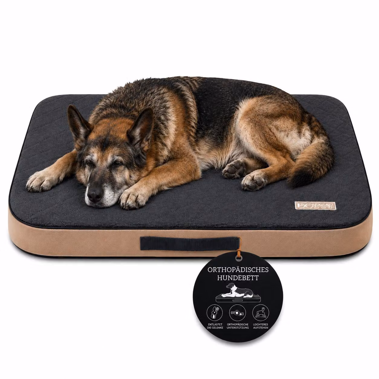 Materasso ortopedico per cani, cuccia, ideale per proteggere le articolazioni, taglia XL, 110x75 cm, colore grigio