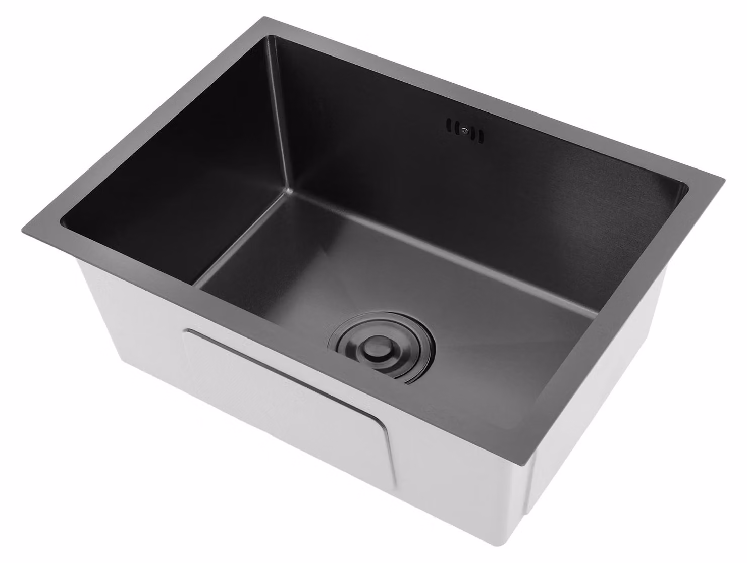 Lavello da cucina a una vasca - Nero - 55x40 cm - Acciaio inossidabile 304