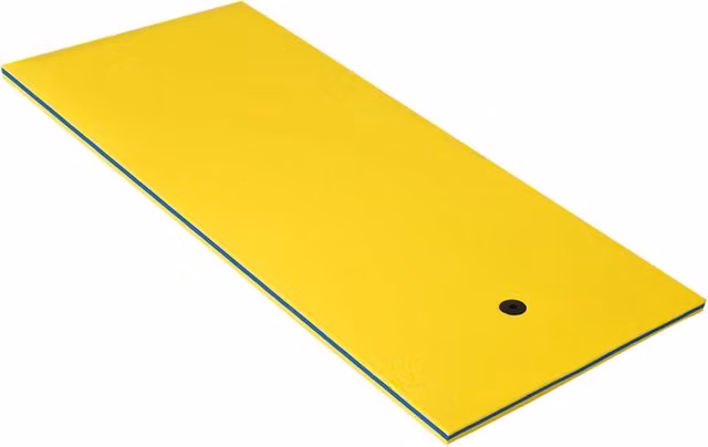 Materassino galleggiante a 3 strati giallo L 220 cm x P 90 cm