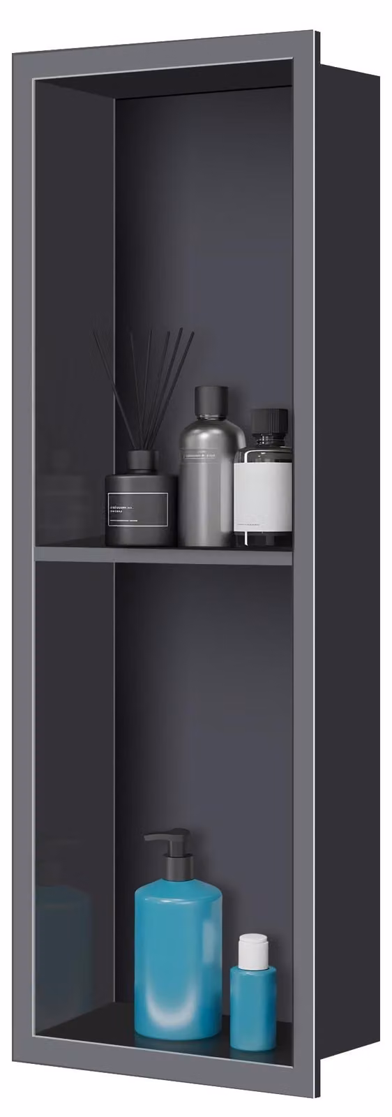 Solidchoice - Nicchia doccia integrata in acciaio inossidabile, dimensioni 235 x 640 x 100 mm