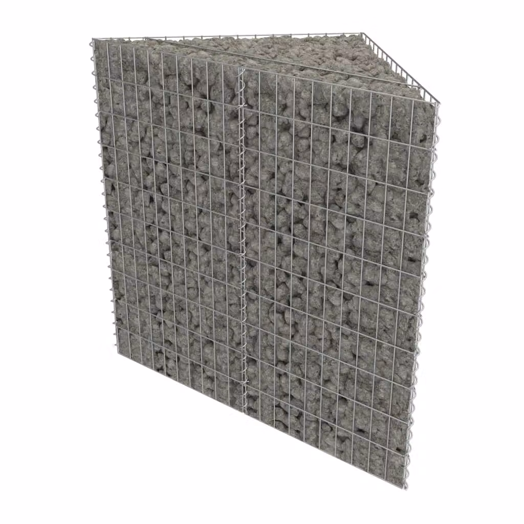 vidaXL Fioriera a gabbioni in acciaio zincato 75×75×100 cm