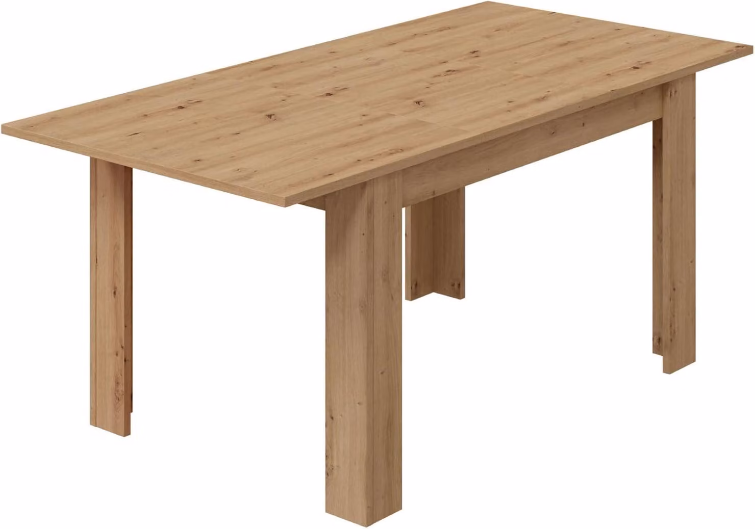 Tavolo da pranzo estendibile moderno, tavolo per soggiorno in legno di quercia Nodi, dimensioni 140-190 x 78 x 90 cm, per un massimo di sei persone, modello Kendra