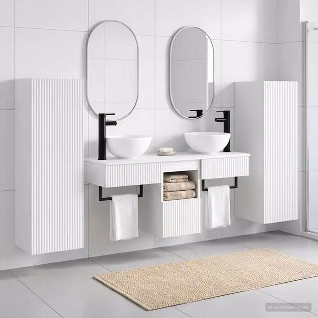 Set di mobili per il bagno 5 pz Bianco 33 x 34,5 x 100 cm 3405963