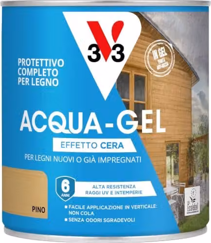 V33 Protettivo Completo per Legno Acquagel Pino 0,75L