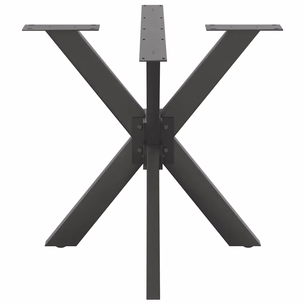 Gamba per tavolo da pranzo a forma di ragno vidaXL in metallo antracite, L/P/H: 85 x 85 x 72-73 cm