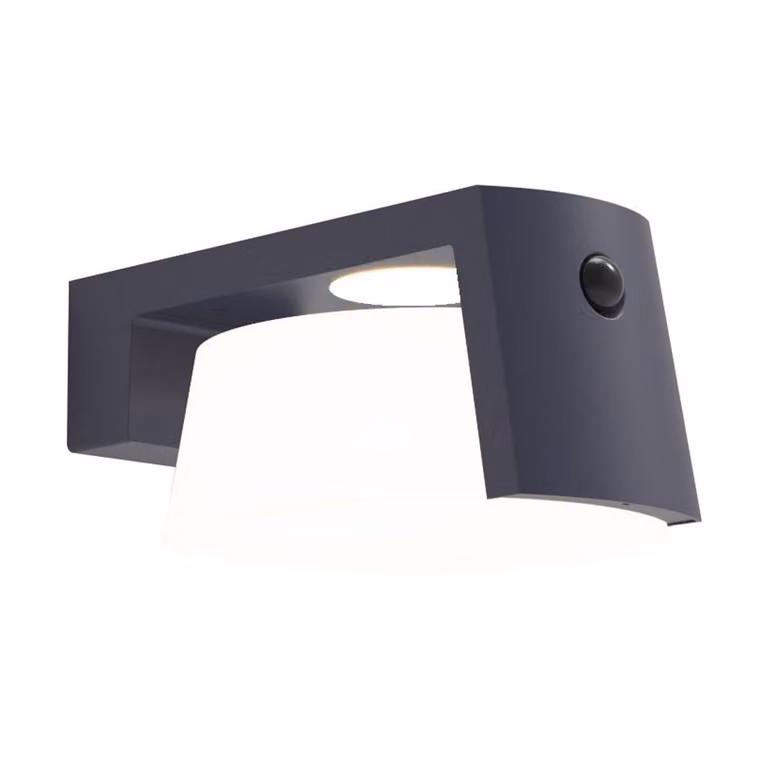 Lampada solare da parete per esterni a LED 9,5W con sensore di movimento MOON 6906001118 Lutec