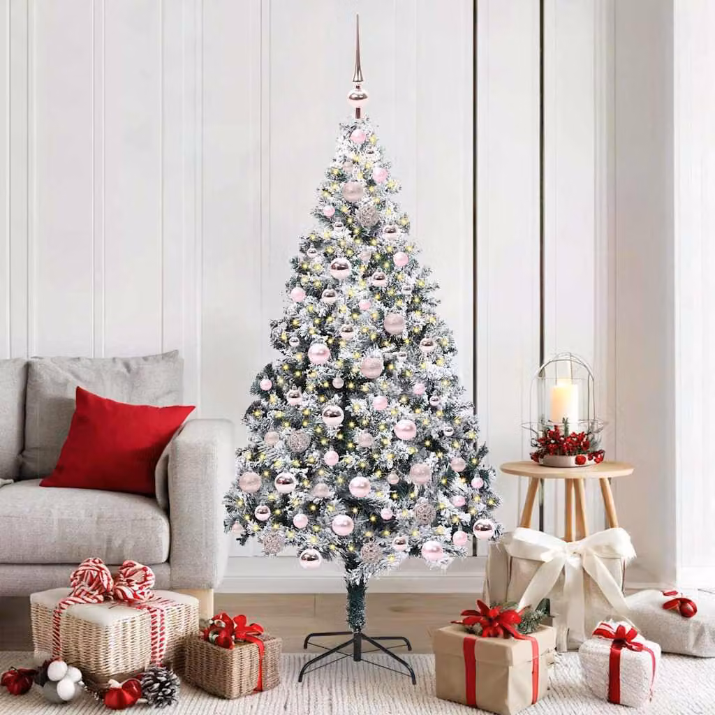 Maison Exclusive - Albero di Natale artificiale, colore bianco, altezza 180 cm