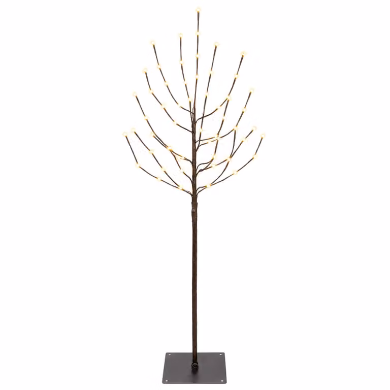 vidaXL Albero di Natale LED Nero 120 cm Acciaio 100 LED