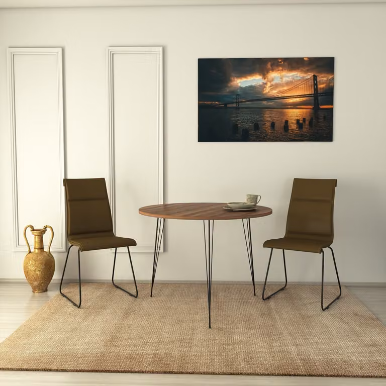 Skye Decor, Sandalf - Walnut, tavoli, noce, 90 x 75 x 90 cm