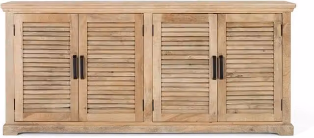 Credenza in legno di mango color marrone con finitura opaca e stile rustico per la tua sala da pranzo – 1