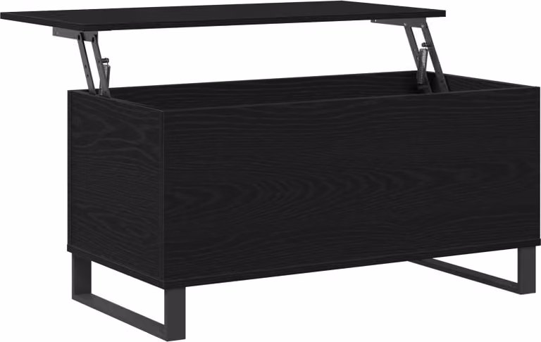 Maison Exclusive - Tavolino nero effetto rovere 90 x 44,5 x 45 cm Materiale ligneo