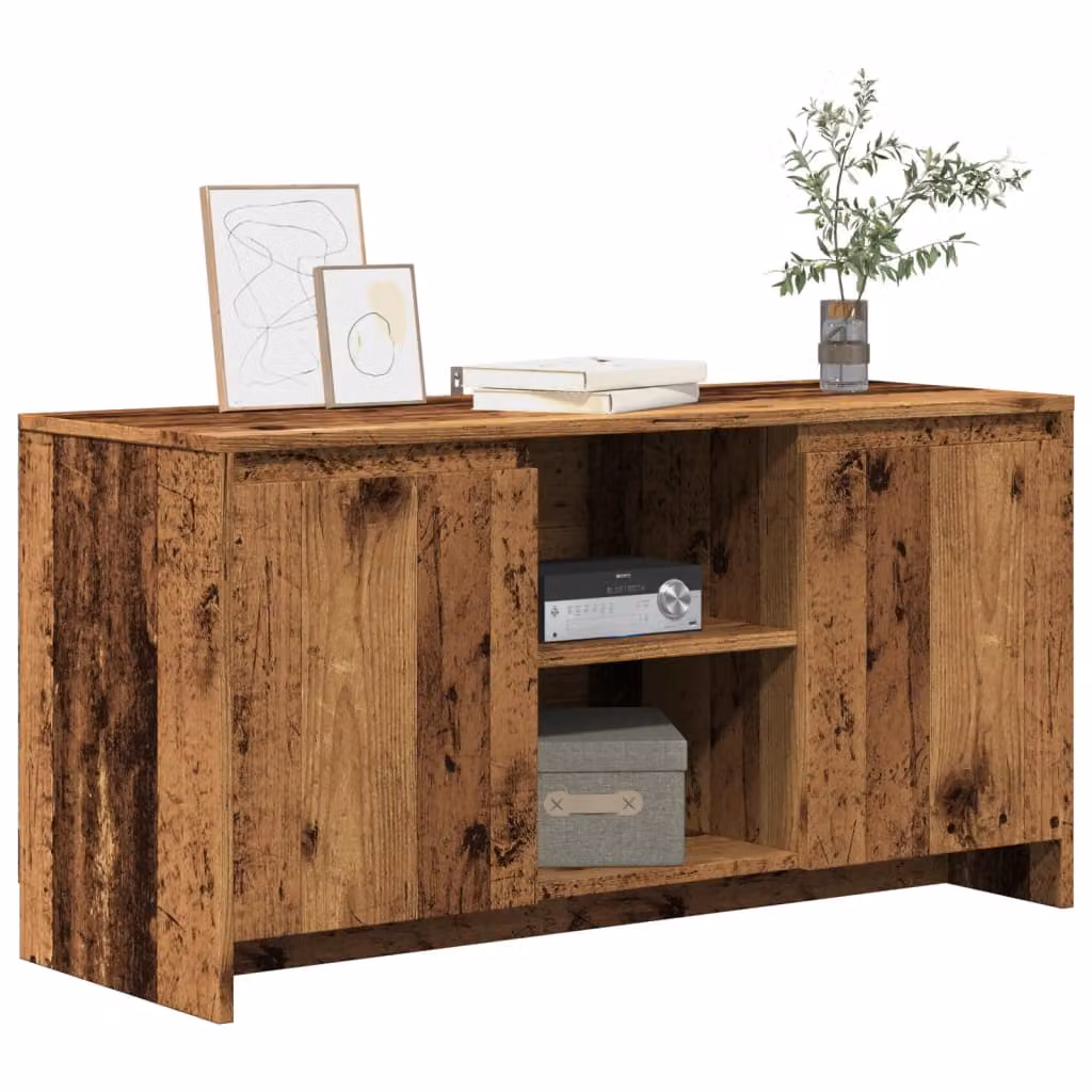 vidaXL Mobile Porta TV Moderno in Legno Antico Marrone L: 102 cm, P: 37,5 cm, H: 52,5 cm