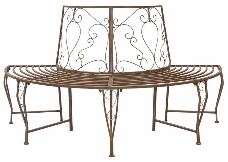 Panchina in legno 4 posti 160 x 80 x 89 cm Acciaio