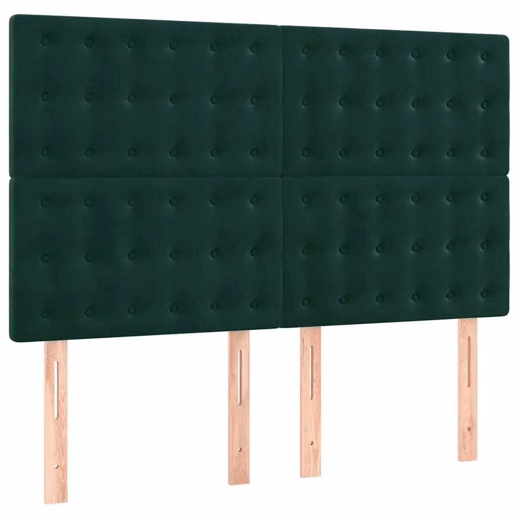 Testiera decorativa in velluto verde scuro Design Mania L: 144 cm, P: 5 cm, H: 118-128 cm – 2