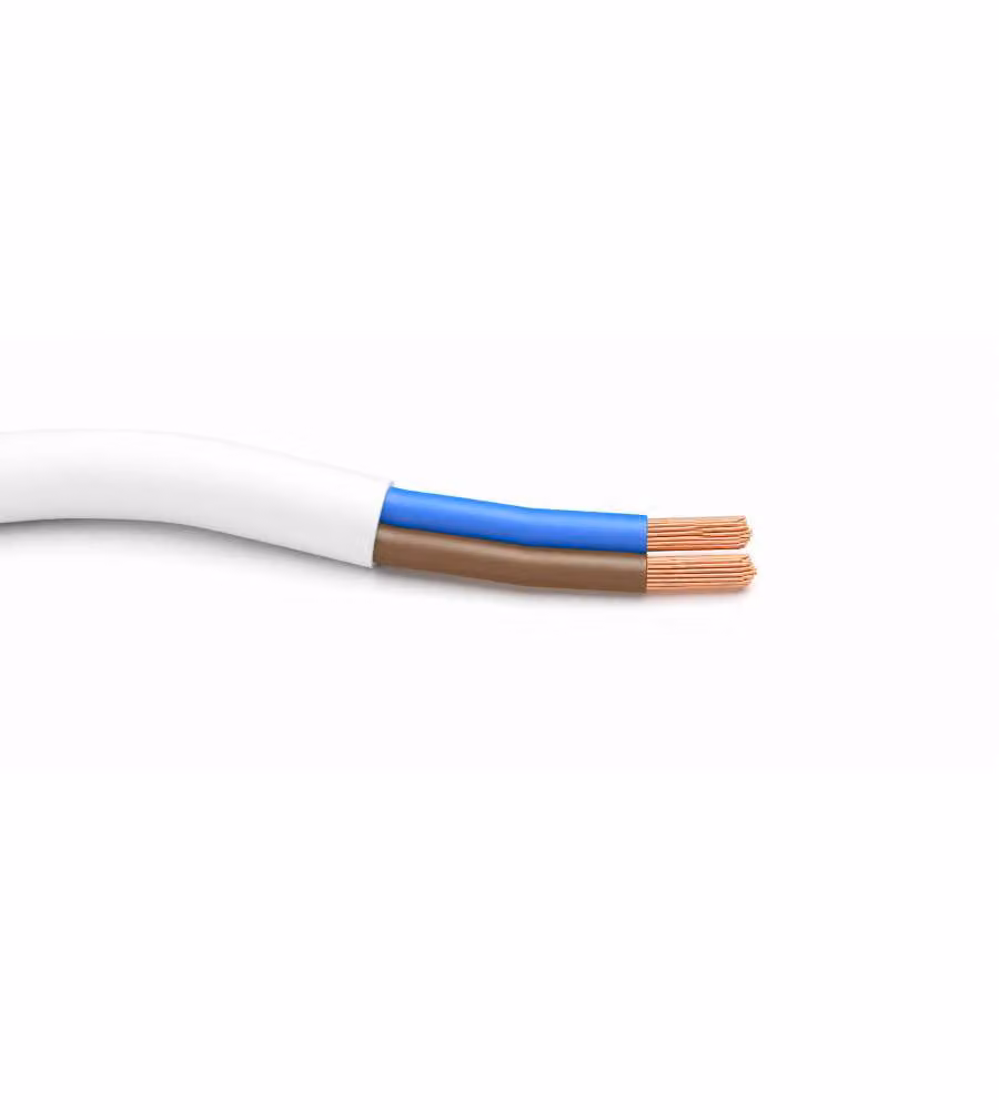 H03VVH2-F Cavo elettrico piatto 2x0,75 mmq bianco flessibile e leggero