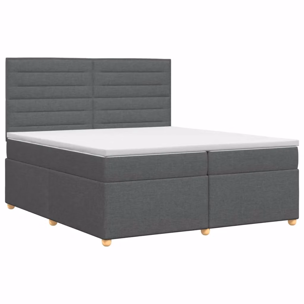 Letto box spring con materasso ibrido vidaXL Grigio e Bianco L/P/H: 200 x 200 x 34,5 cm – 2