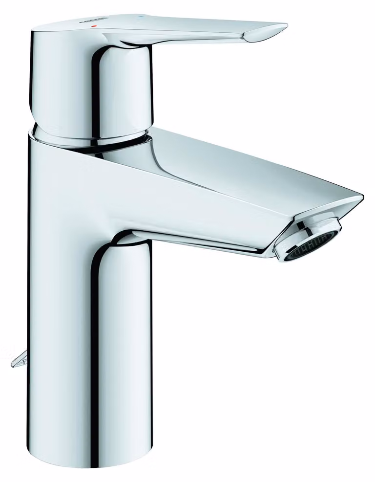 Miscelatore per lavabo, modello S, cromato, con catena di azionamento, a risparmio idrico