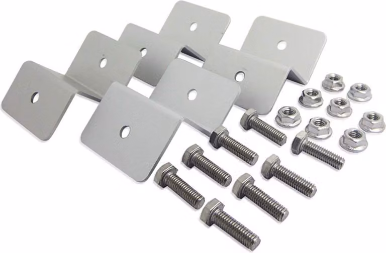 enjoy solar® 4 pezzi angolari in alluminio a Z 50 mm Supporto per moduli solari incorniciati, adatto a tutte le larghezze dei moduli, IVA 0%.