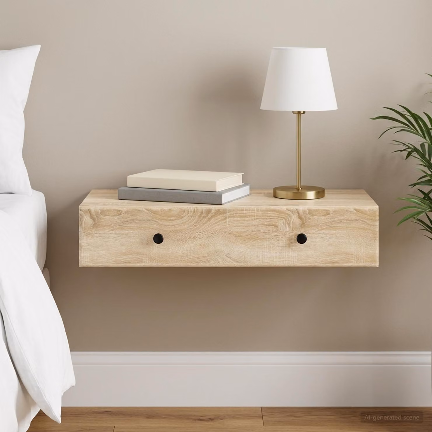 vidaXL Tavolino da Parete Laterale in Rovere Sonoma L 87,5 x P 34,5 x H 17 cm