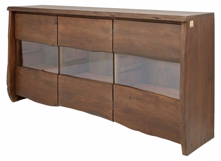 MASSIVMOEBEL24 | PURE ACACIA #808 Credenza in legno di acacia - laccato / marrone 191x45x96