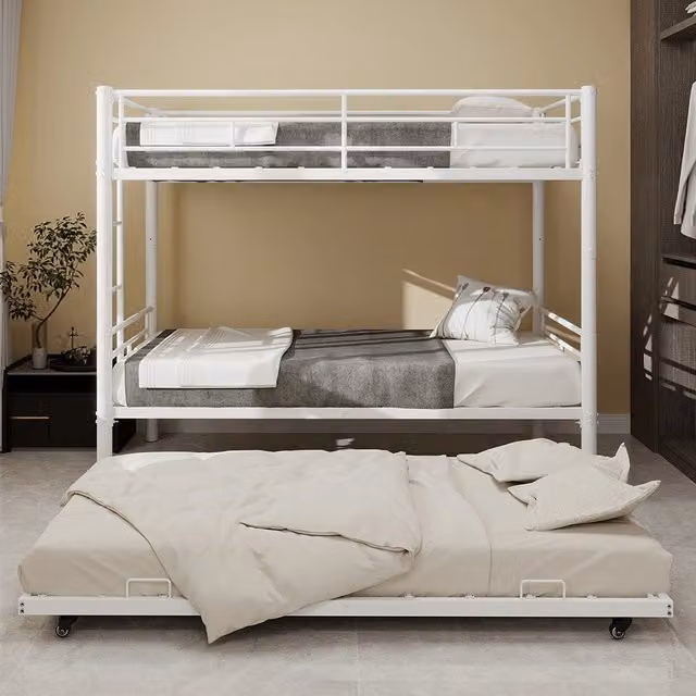 Letto metallico Twin Over Twin - Xylo - senza rete necessaria, sicuro