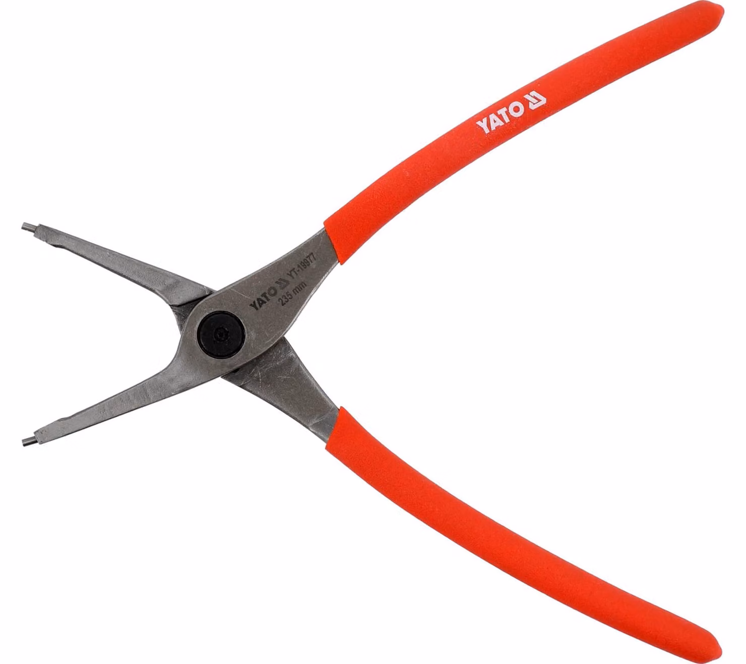 Pinza a becchi piatti per anelli, modello interno, lunghezza 235 mm