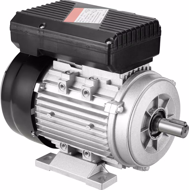 SucceBuy Motore elettrico da 0,55 kW con 1400 giri/min, corrente alternata 220-240 V, 4,5 A, 80, telaio B3, motore per compressori d'aria monofase, albero scanalato da 19 mm