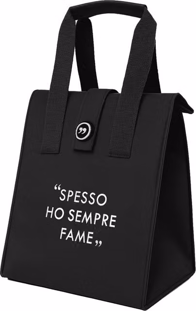 Borsa porta pranzo termica nera da 12 L in tessuto