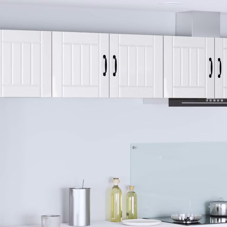 vidaXL Armadietto a muro LUCCA Bianco Lucido L: 80 cm, P: 31 cm, H: 40 cm