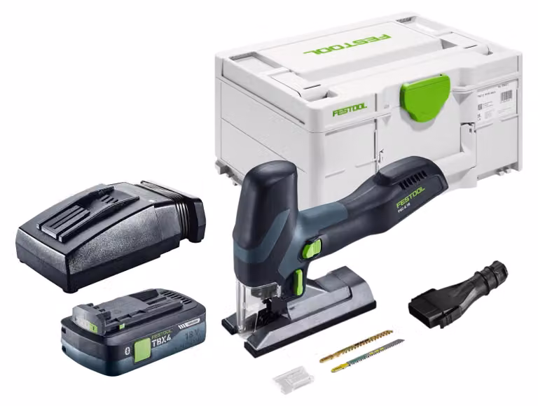 Festool PSC-E 18 EB-Basic Sega alternativa a batteria 18 V 40 mm + 1x batteria 4,0 Ah + caricabatterie + Systainer