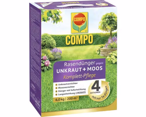 COMPO FLORANID® concime per prati contro le erbacce+muschio cura completa 6 kg per 200 m²