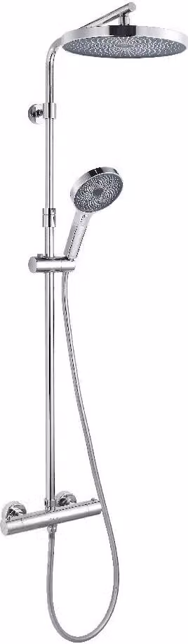 kielle Oudee - Set doccia con termostato, 260 mm, 3 getti, cromato 20602010