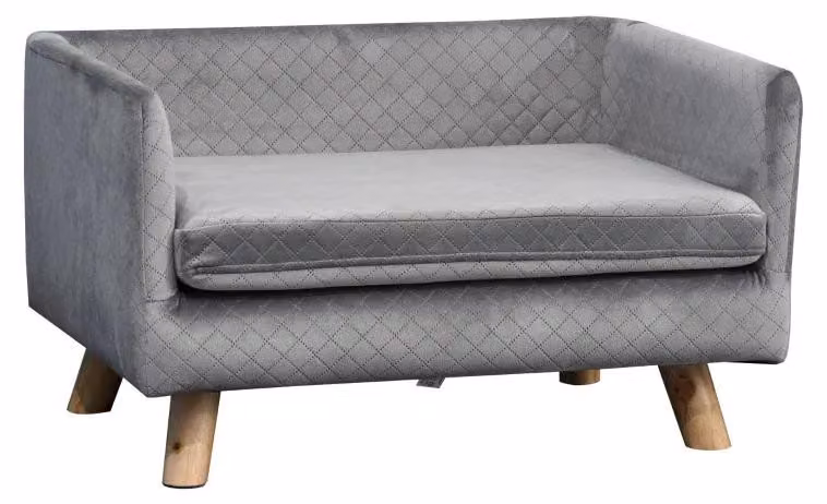 Divano per cani e divano per gatti – design scandinavo | Colore: grigio scuro | Dimensioni: 64x45x36 cm