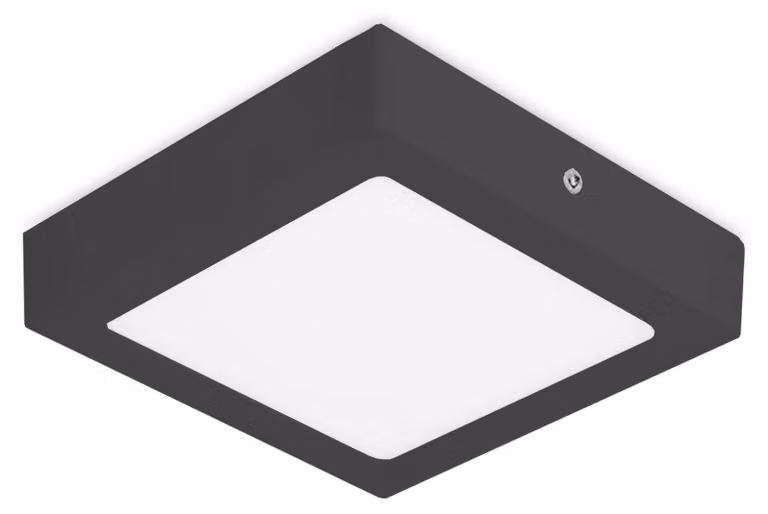 Forlight - Plafona da incasso Easy CCT Square Surface 300x300 in alluminio, polistirene nero, OPAL