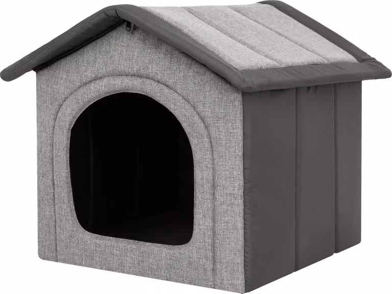 Cuccia per cani, rifugio, posto per dormire, tana - Inari - 60 x 55 x 60 cm [Taglia: R4] - Grigio chiaro con grafite