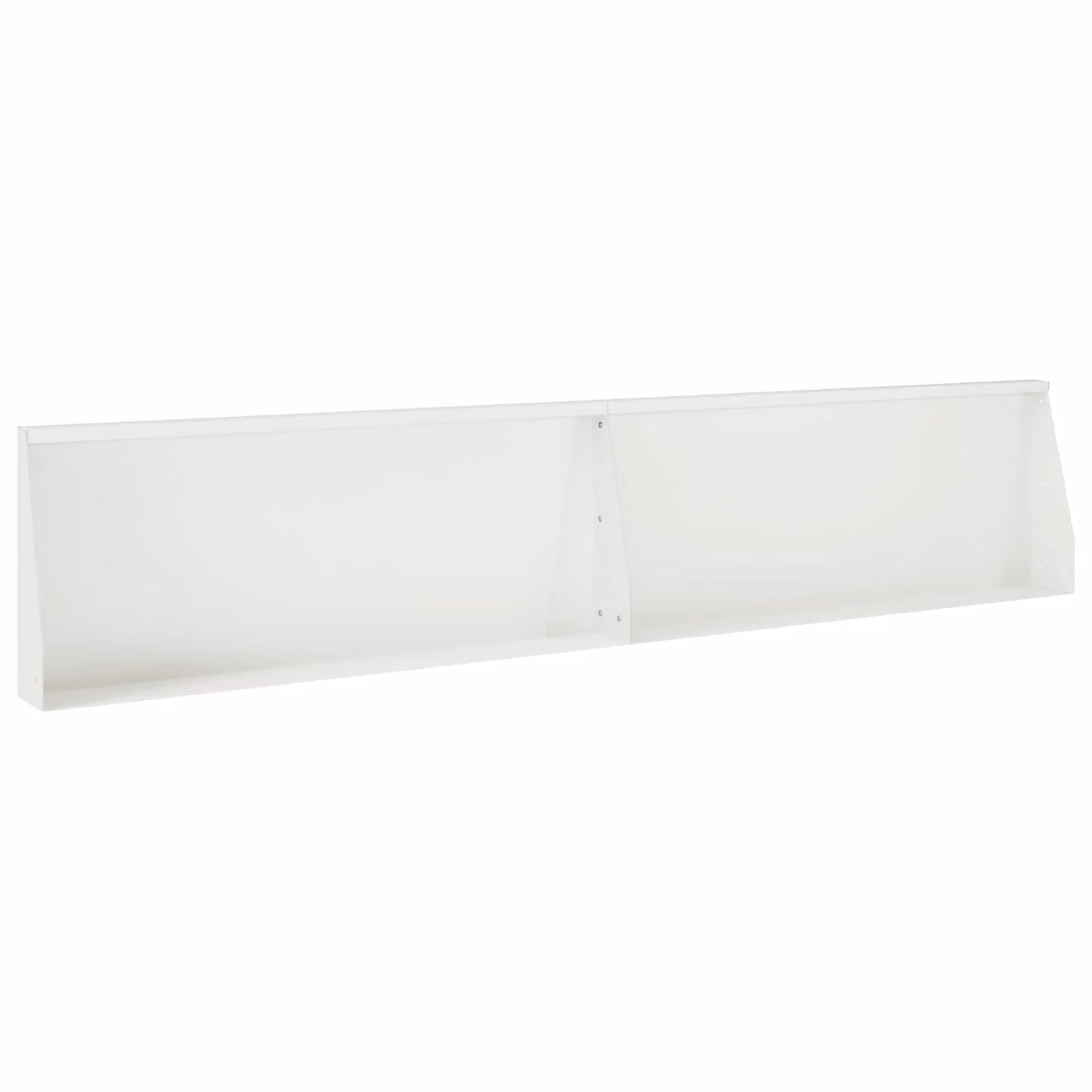 Set di 2 pezzi di aiuole rialzate vidaXL in acciaio bianco per giardino ornamentale L: 100 cm, P: 30 cm, H: 12 cm