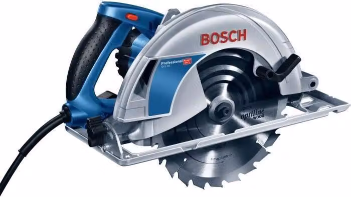 Sega circolare Bosch Professional GKS 85, 2200 W, 5.000 giri/min, profondità di taglio 85 mm, lama e guida parallela incluse
