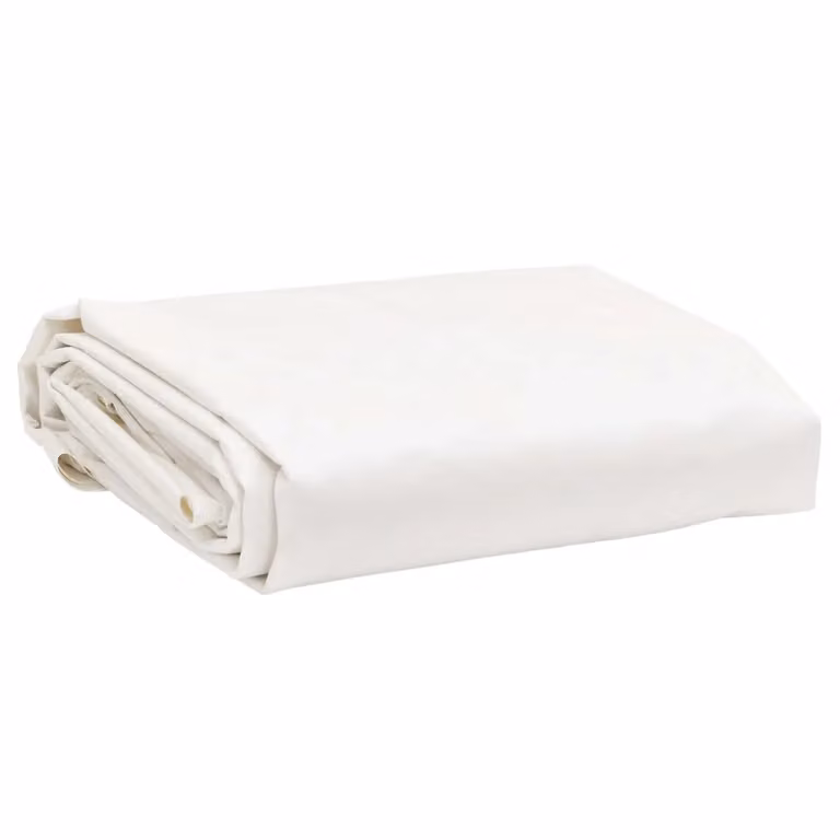 Telone in PVC bianco vidaXL 5x5 m