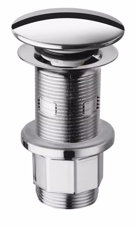Lavabo con serratura, rubinetto di scarico rotondo 1 1/4″, profilo cromato push-open, con/senza troppopieno