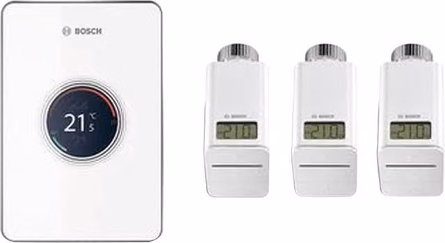 Kit termostato Bosch Easy Wi-Fi con 3 testine termostatiche colore bianco