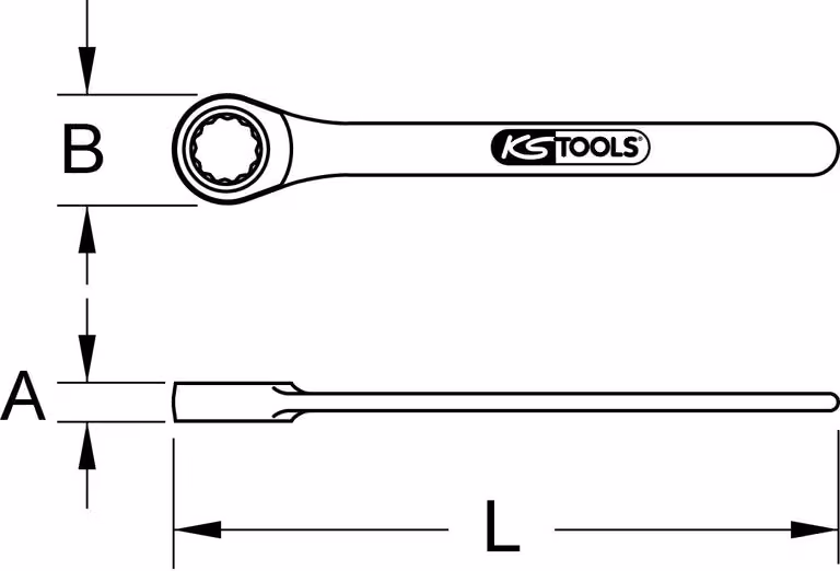 KS Tools ACCIAIO INOX Chiave combinata, 27 mm