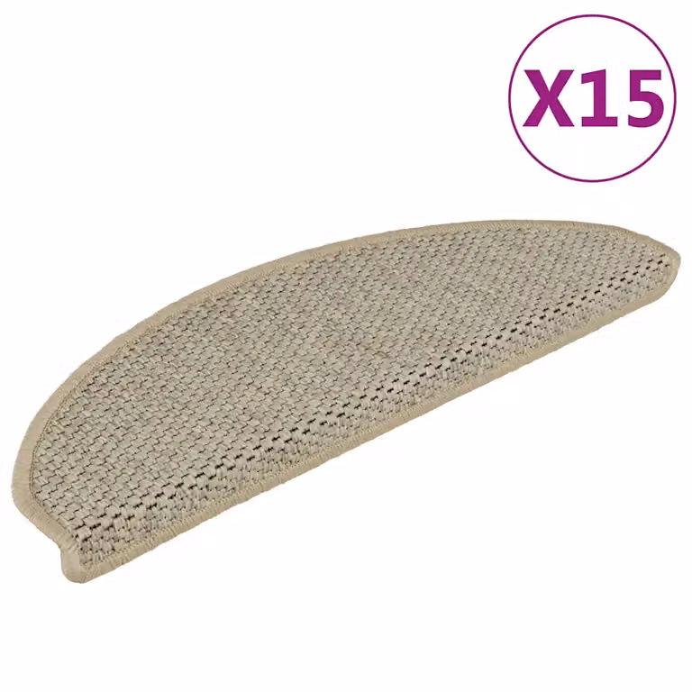 vidaXL Tappeti Adesivi Scale Aspetto Sisal 15pz 65x21x4cm Verde Chiaro