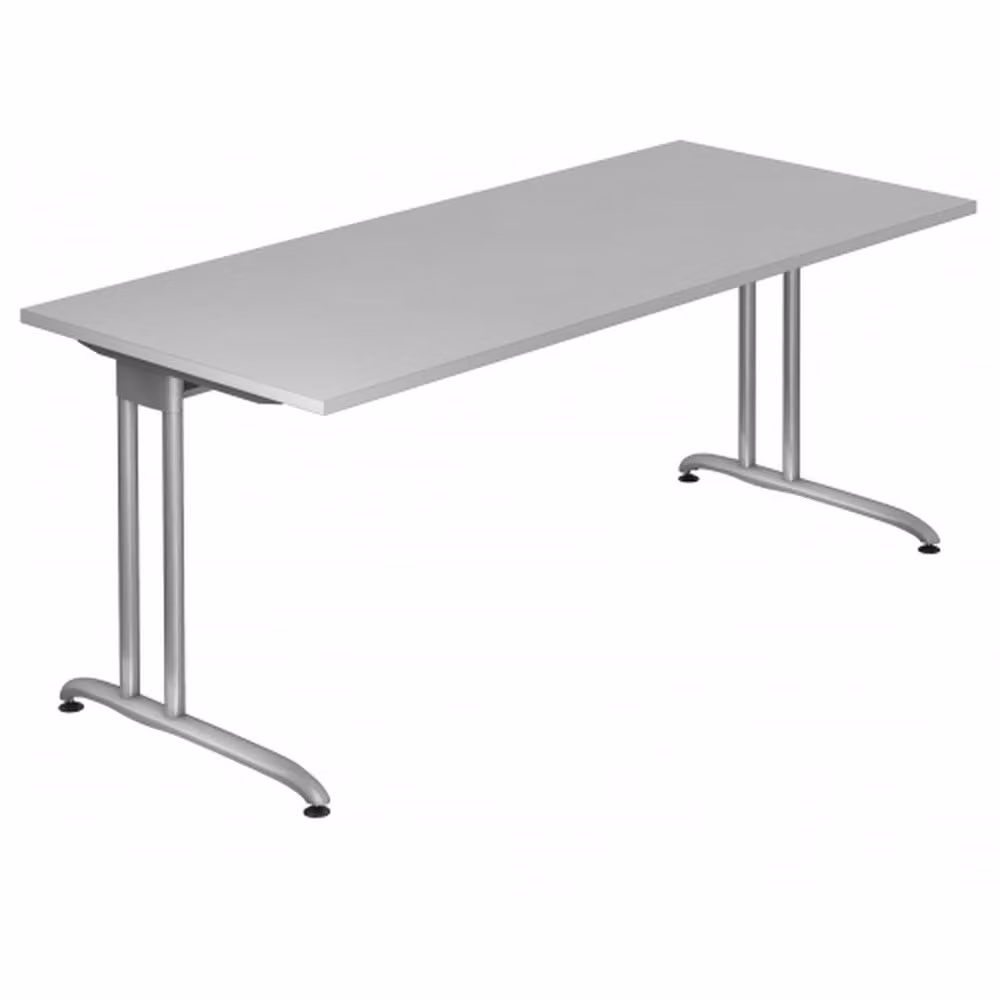 HAMMERBACHER BS19 Schreibtisch grau rechteckig