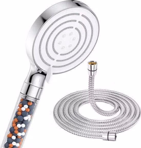 Soffione doccia a risparmio idrico, diametro 120 mm, doccia a pioggia e doccetta