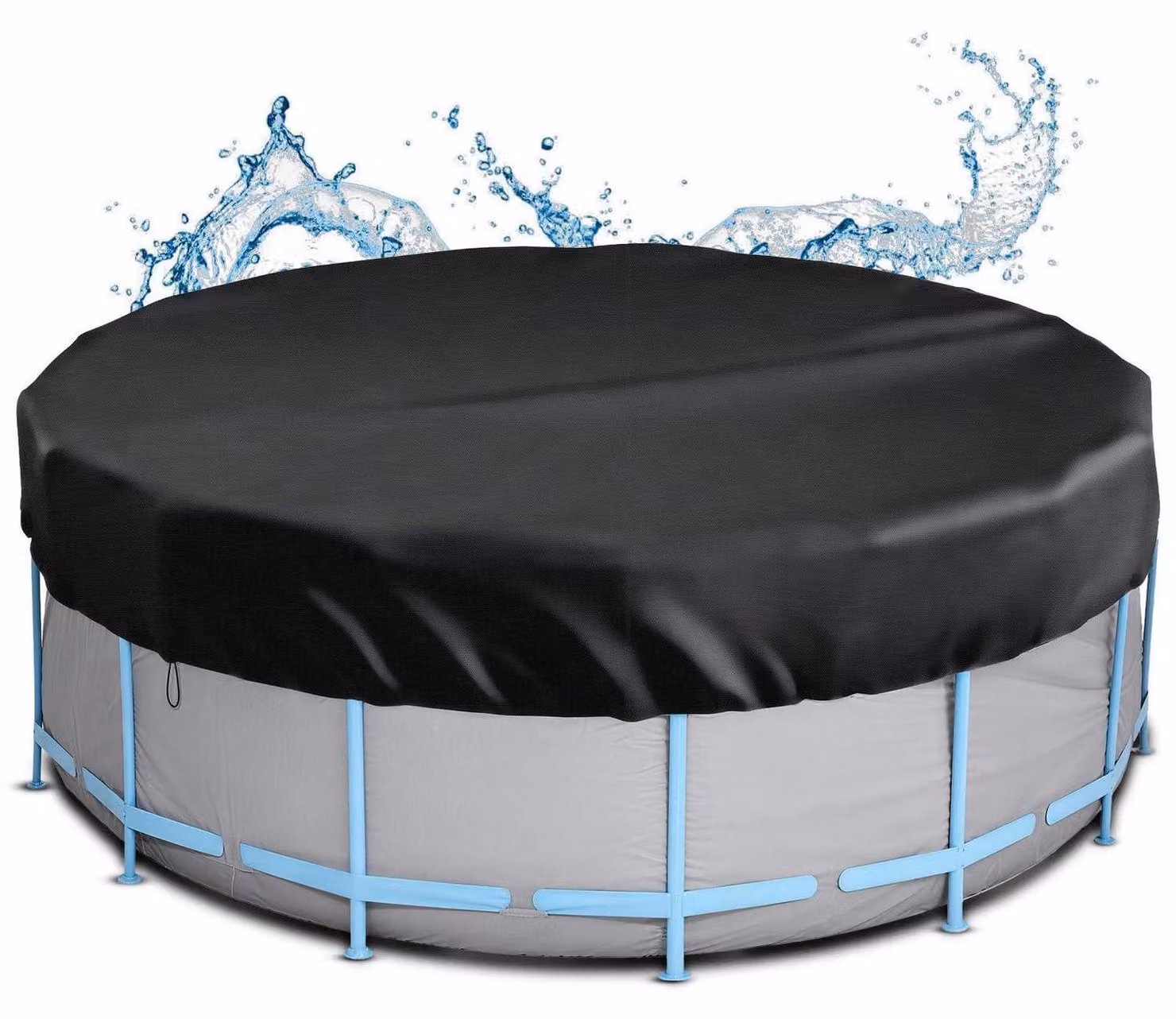 Copertura per piscina, rotonda, diametro 310 cm, solare, impermeabile, resistente alla polvere, resistente ai raggi UV, realizzata in tessuto Oxford
