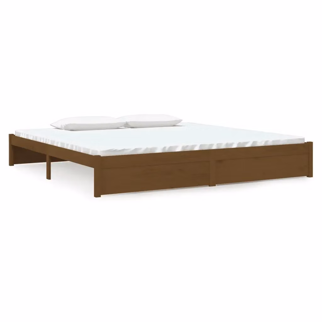 Giroletto Ambra vidaXL in legno massello di pino marrone L/P: 200 x 200 cm – 2