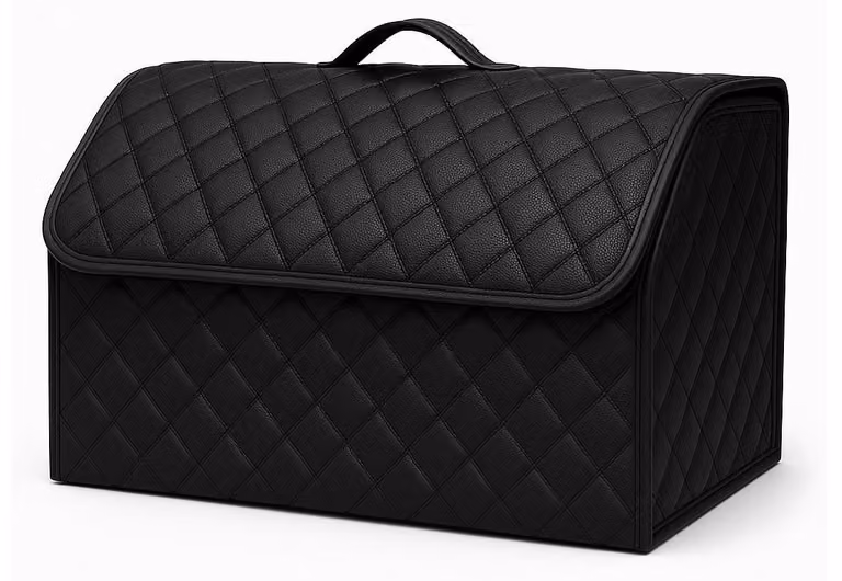 Lussuoso organizer in pelle per il bagagliaio – contenitore pieghevole 66 x 30 x 30 cm